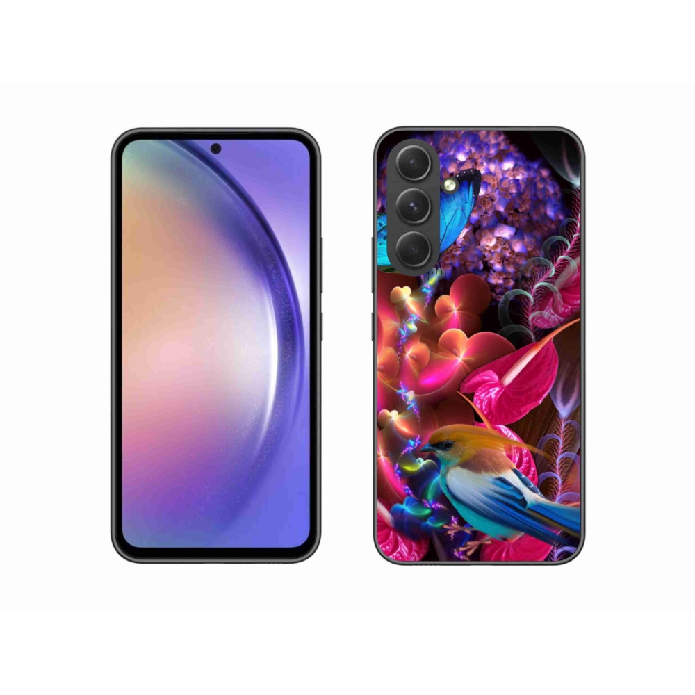 Gelový kryt mmCase na Samsung Galaxy A54 5G - barevné květiny