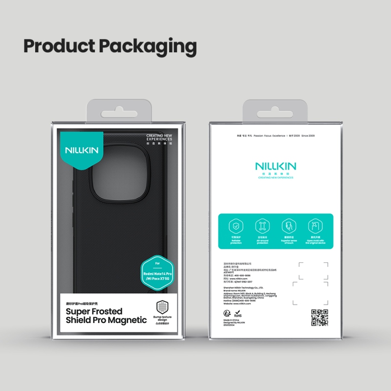 Nillkin Super Frosted PRO Magnetic Zadní Kryt pro Xiaomi Redmi Note 14 Pro 5G/Poco X7 5G Black