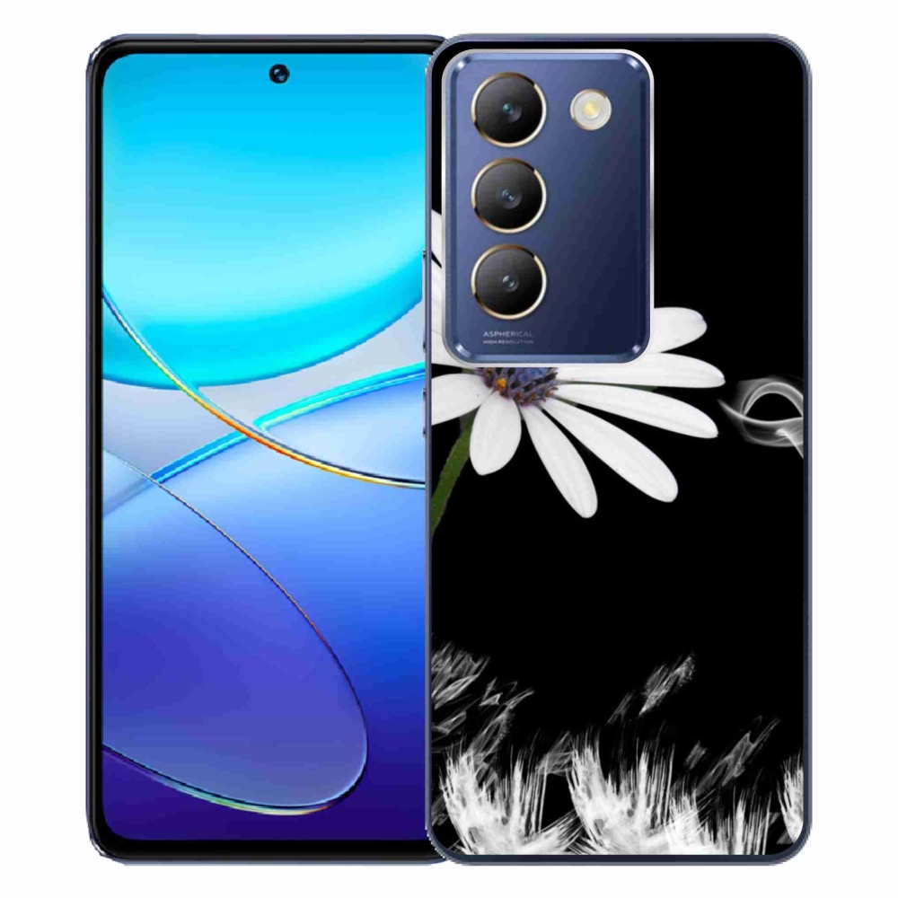 Gelový kryt mmCase na Vivo V40 SE 4G/5G - bílá květina