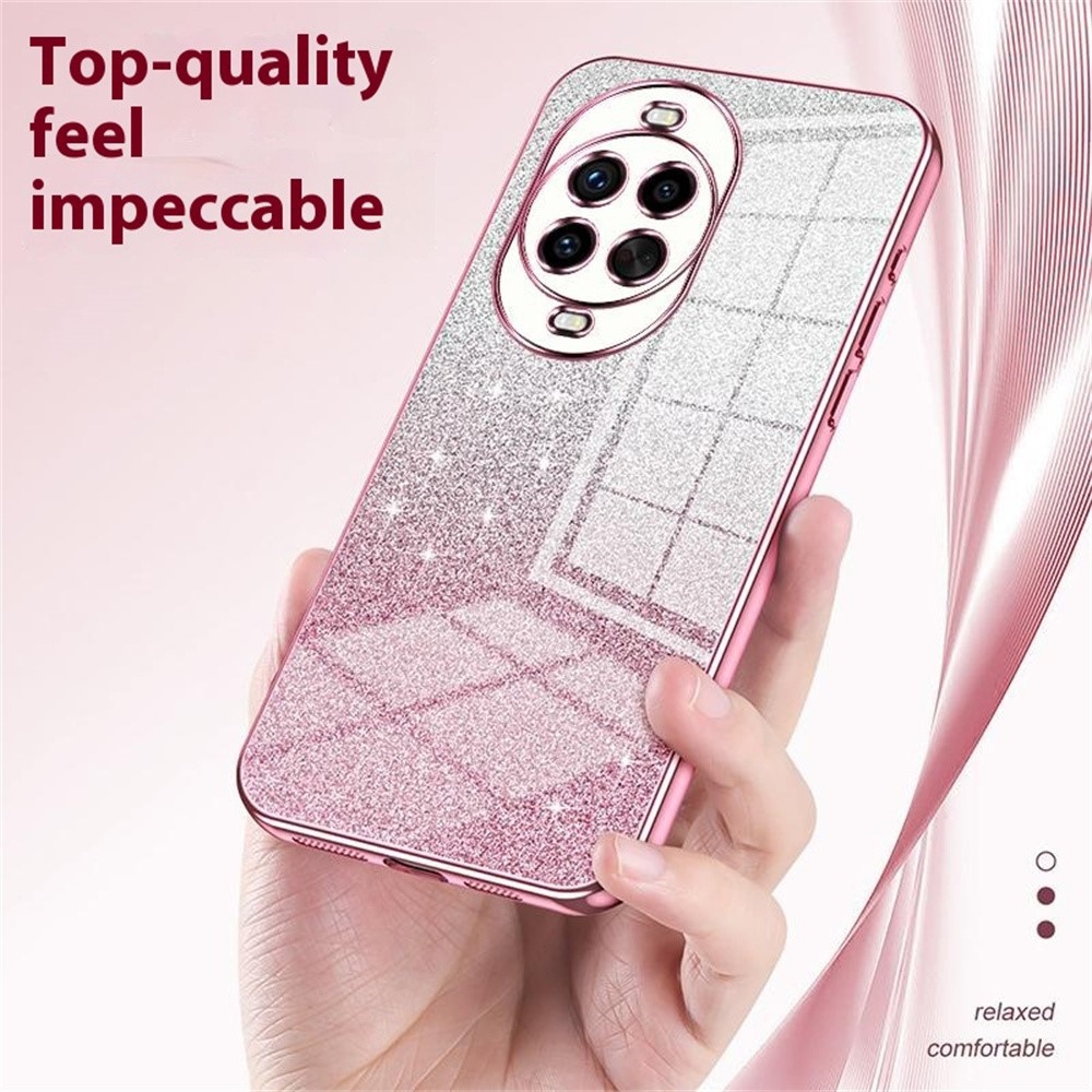 Cut gelový třpytivý obal na Huawei Nova 14 Pro 5G - růžový