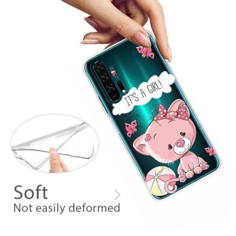 Cute gelový obal pro mobil Honor 20 Pro - roztomilá kočka