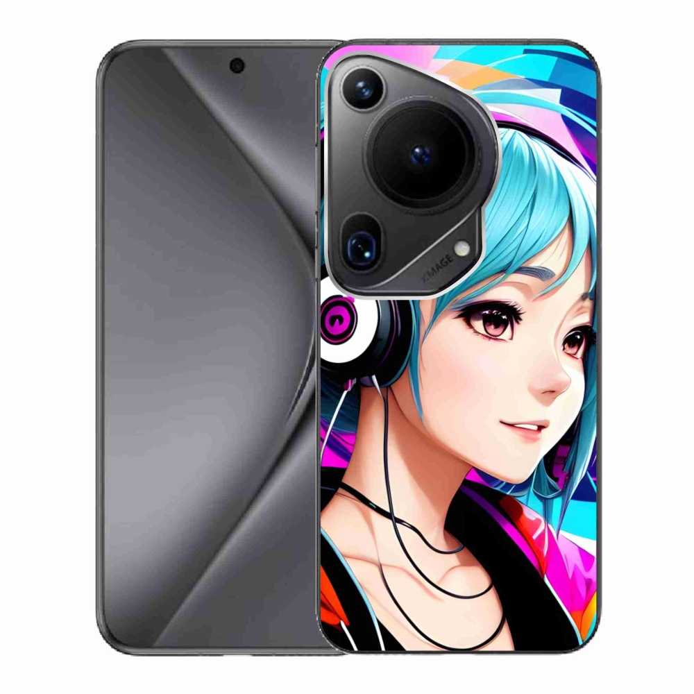 Gelový kryt mmCase na Huawei Pura 70 Ultra - dívka se sluchátky
