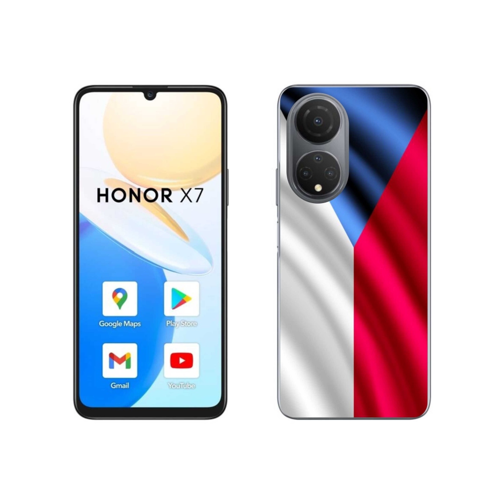 Gelový kryt mmCase na mobil Honor X7 - česká vlajka