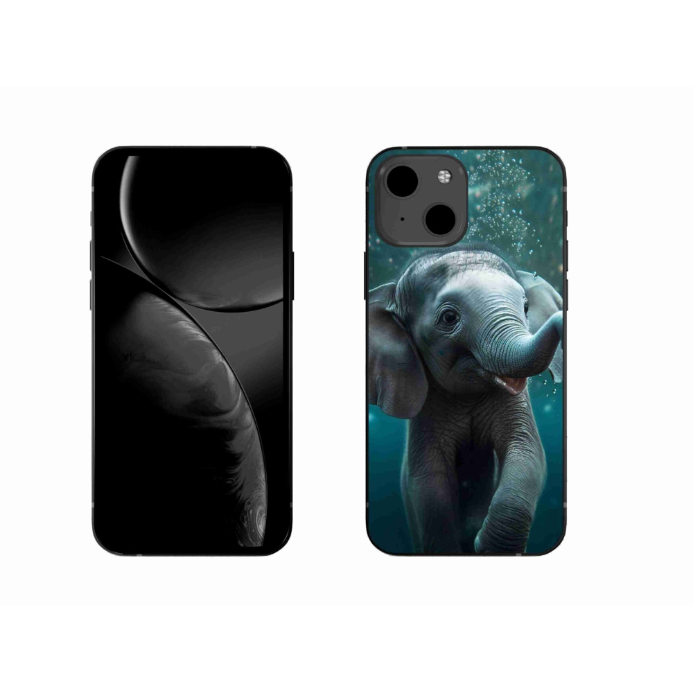 Gelový kryt mmCase na iPhone 13 - slůně pod vodou