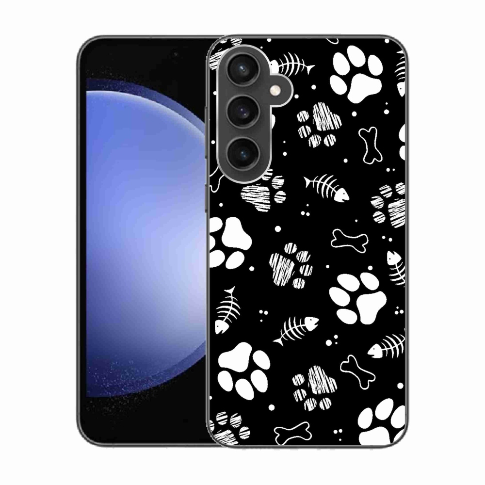 Gelový kryt mmCase na Samsung Galaxy S23 FE - psí tlapky