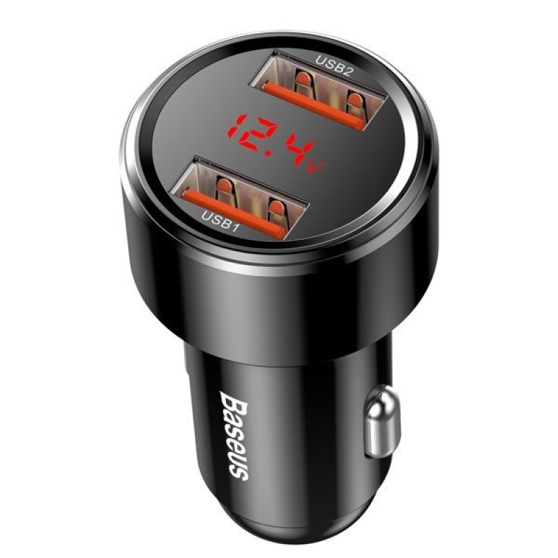 Baseus Magic Series Nabíječka do Auta USB-A/USB-A 45W Black