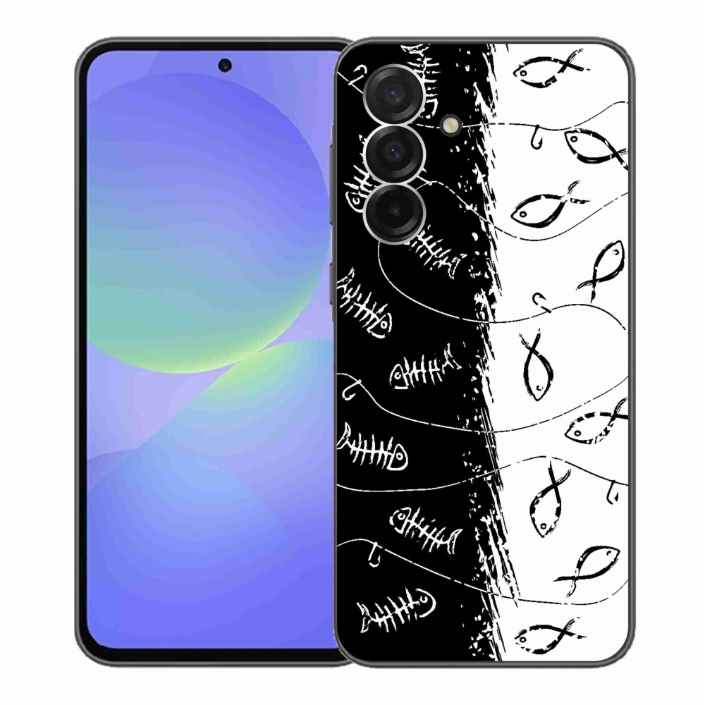 Gelový kryt mmCase na Samsung Galaxy A36 5G - kostry a rybky