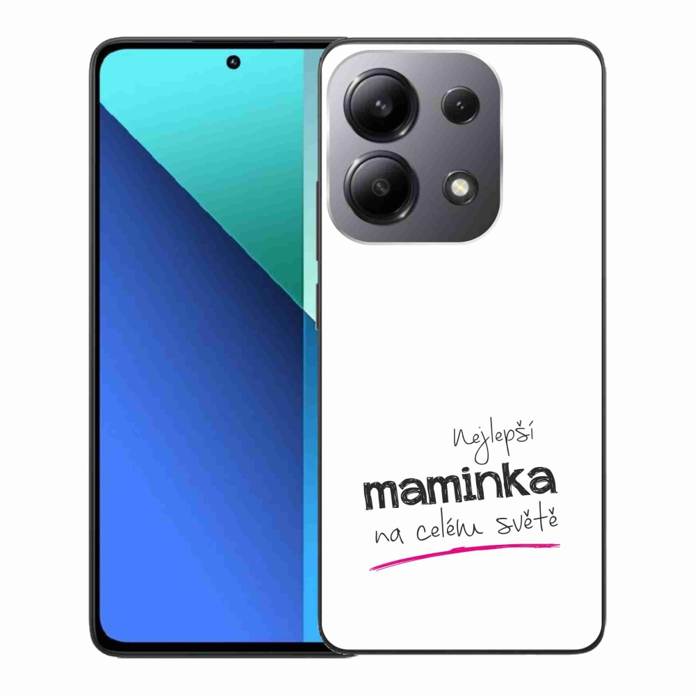 Gelový kryt mmCase na Xiaomi Redmi Note 13 - nejlepší maminka 4 bílé pozadí