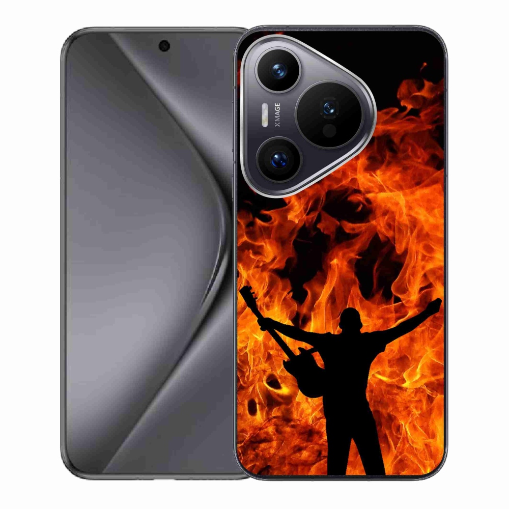Gelový kryt mmCase na Huawei Pura 70 - muzikant a oheň