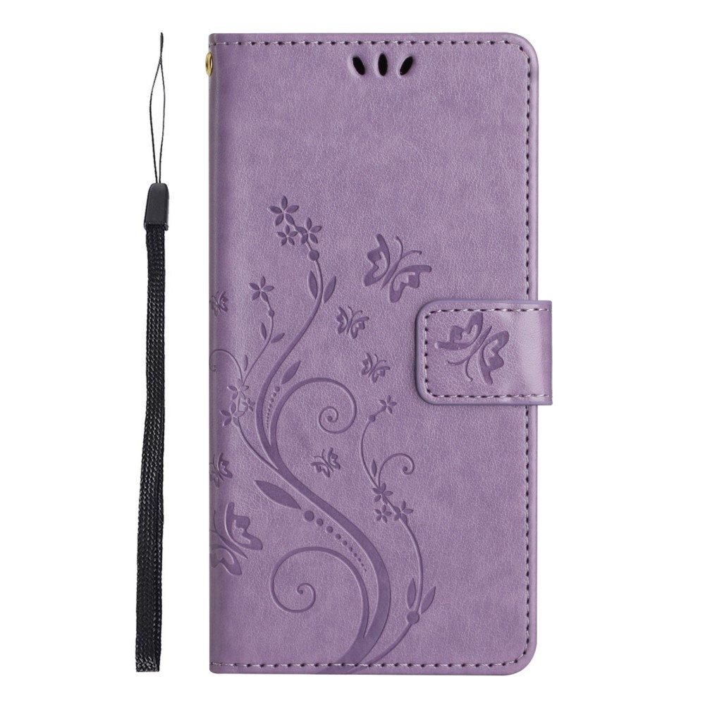 Flowers knížkové pouzdro na Xiaomi Redmi Note 14 5G - světlefialové
