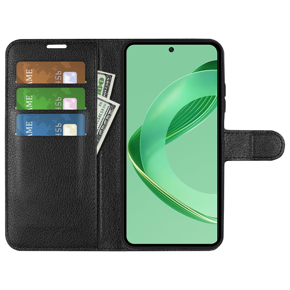 Litchi knížkové pouzdro na Huawei Nova 12 SE - černé