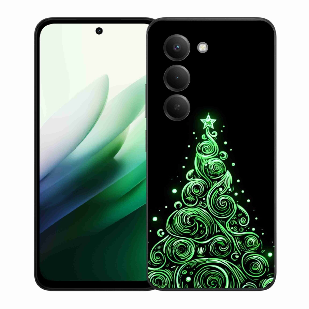 Gelový kryt mmCase na Xiaomi Redmi 15 5G (169mm) - neonový vánoční stromek 3