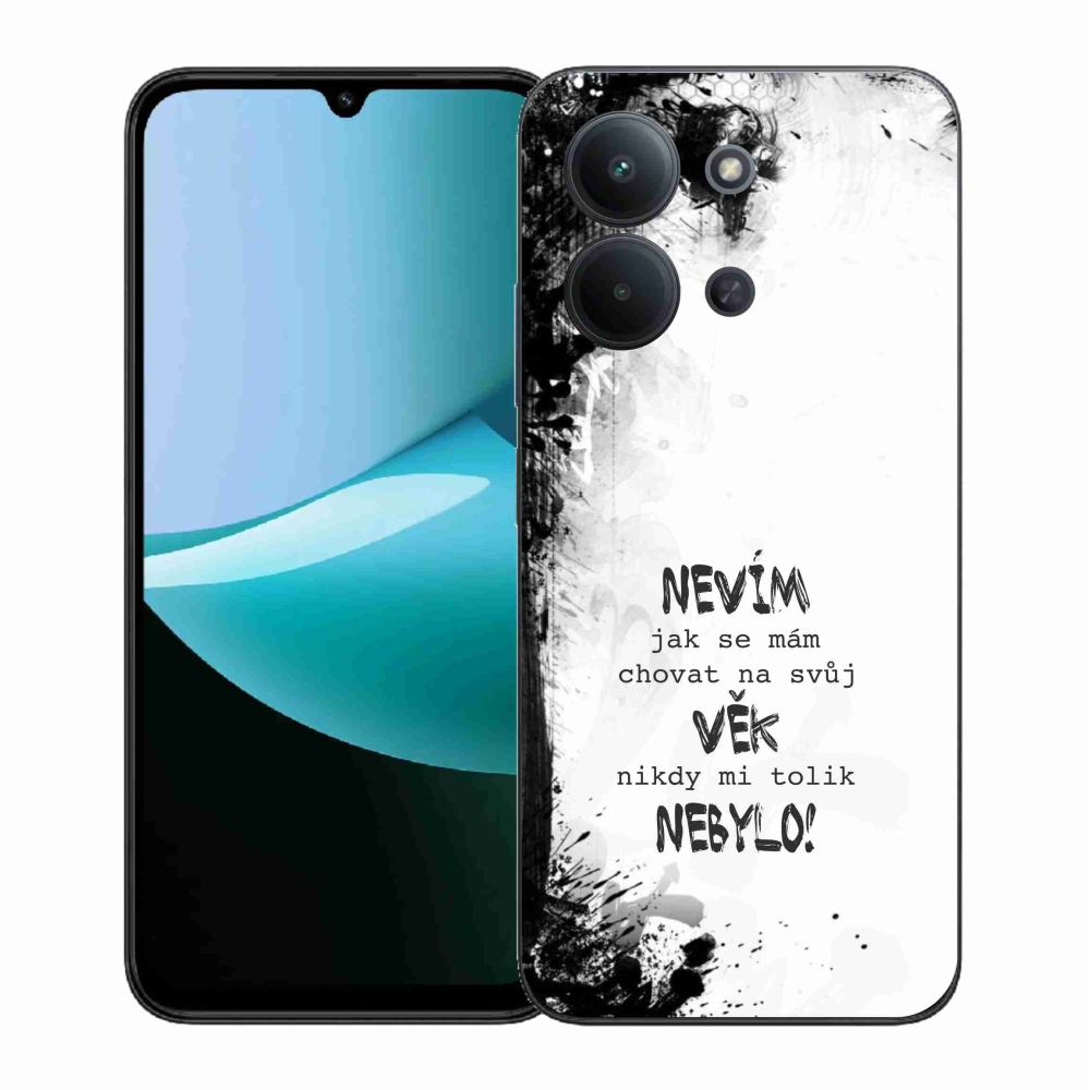 Gelový kryt mmCase na Xiaomi Redmi 15C 4G (171mm)/Poco C85 4G (171mm) - vtipný text 14 bílé pozadí