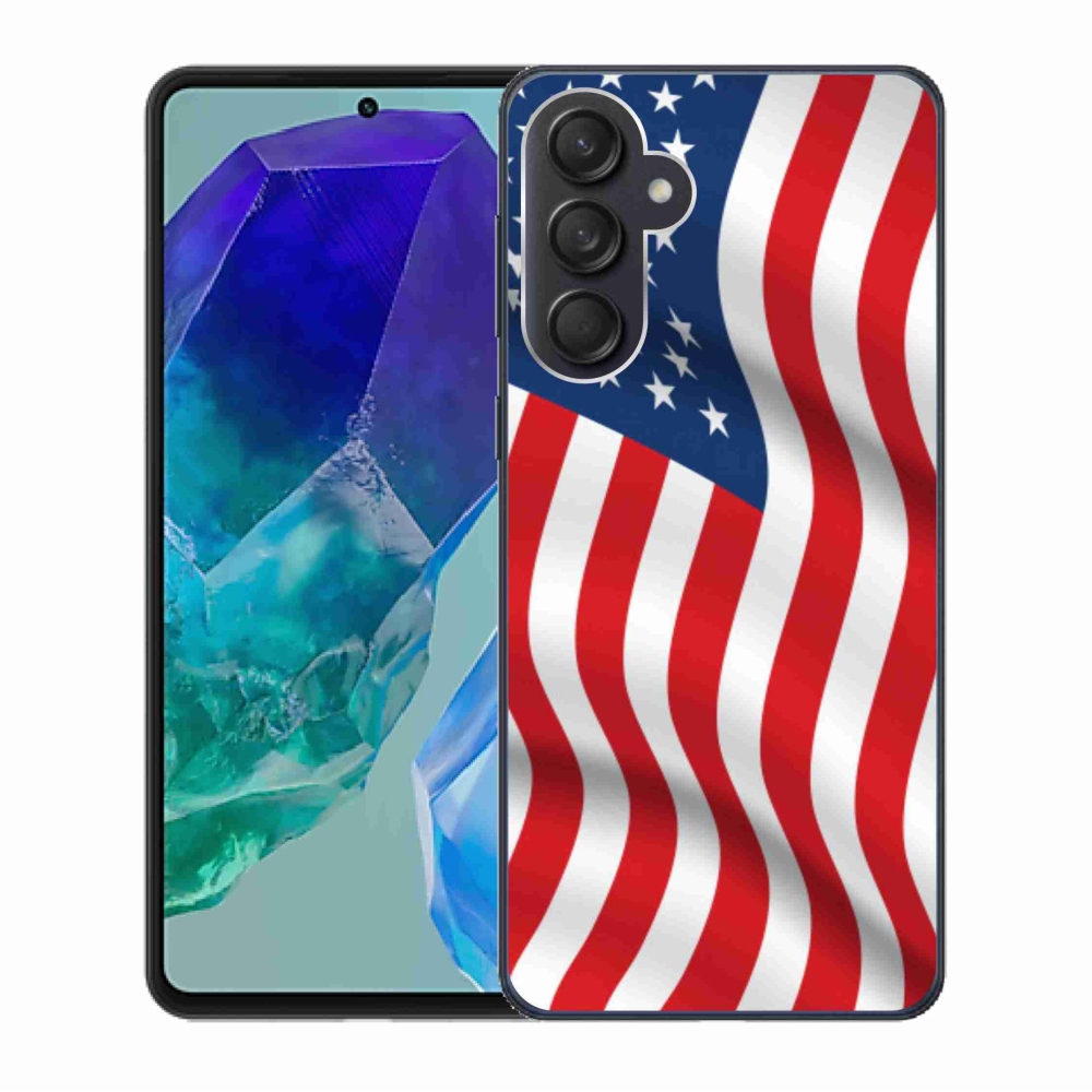 Gelový kryt mmCase na Samsung Galaxy M55 5G - USA vlajka