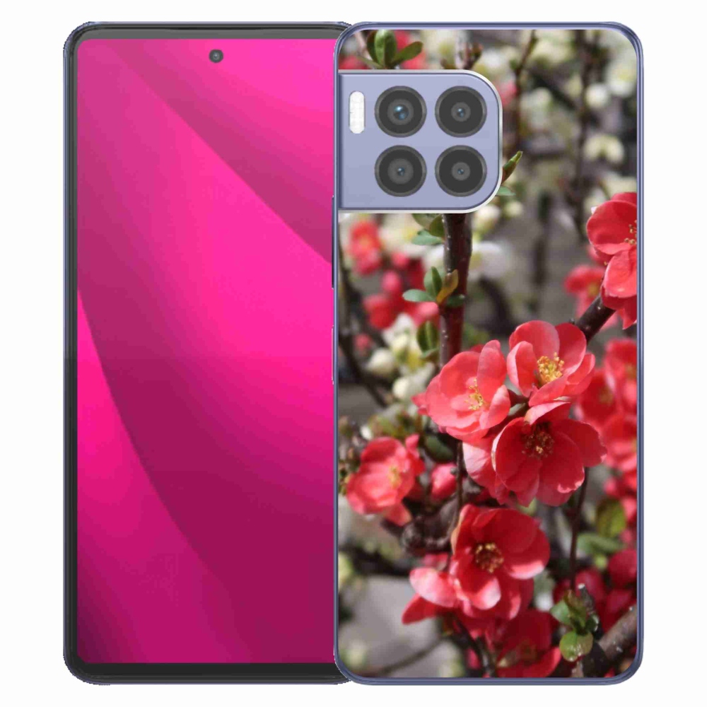 Gelový kryt mmCase na T-Mobile T Phone 2 Pro - červené květy