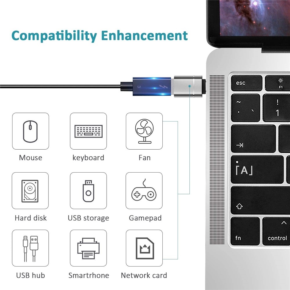 USB-C na USB 3.0 OTG adaptér