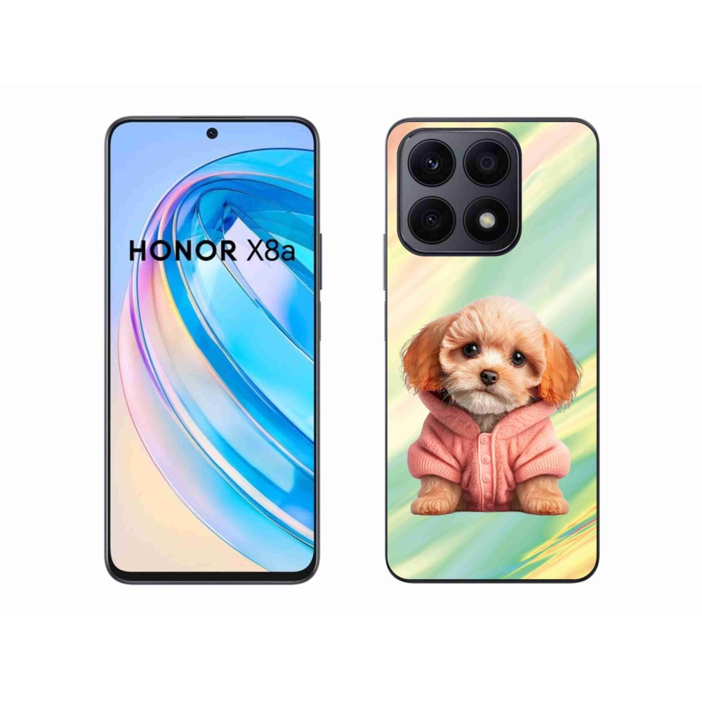 Gelový kryt mmCase na Honor X8a - štěně ve svetru