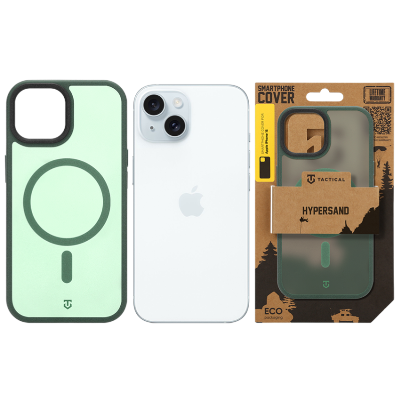 Tactical MagForce Hypersand Kryt pro Apple iPhone 15 Forest Green
