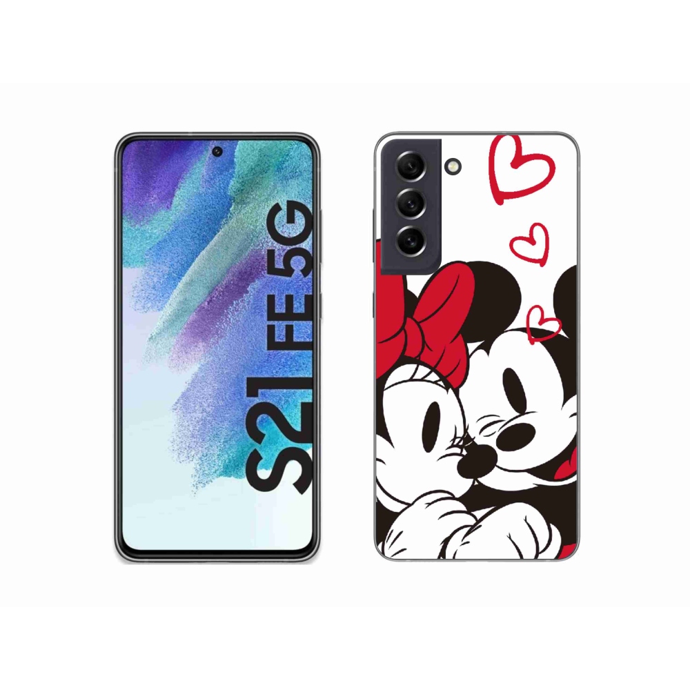 Gelový kryt mmCase na Samsung Galaxy S21 FE 5G - minnie a mickey