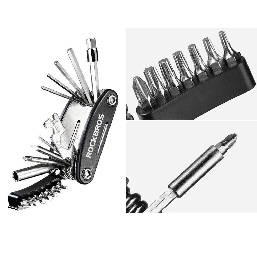 Kompaktní cyklistické nářadí 16 v 1 pro rychlé opravy kola