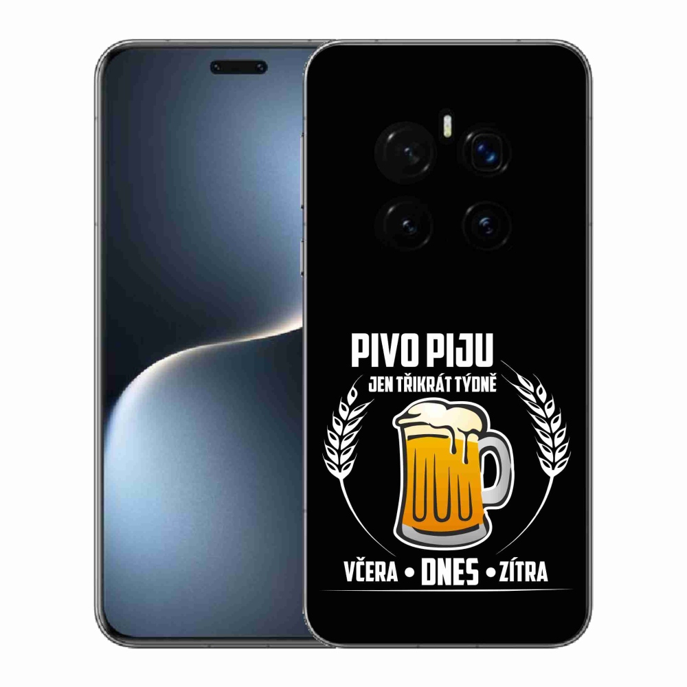 Gelový kryt mmCase na Honor Magic 7 Pro 5G - pivní motiv černé pozadí