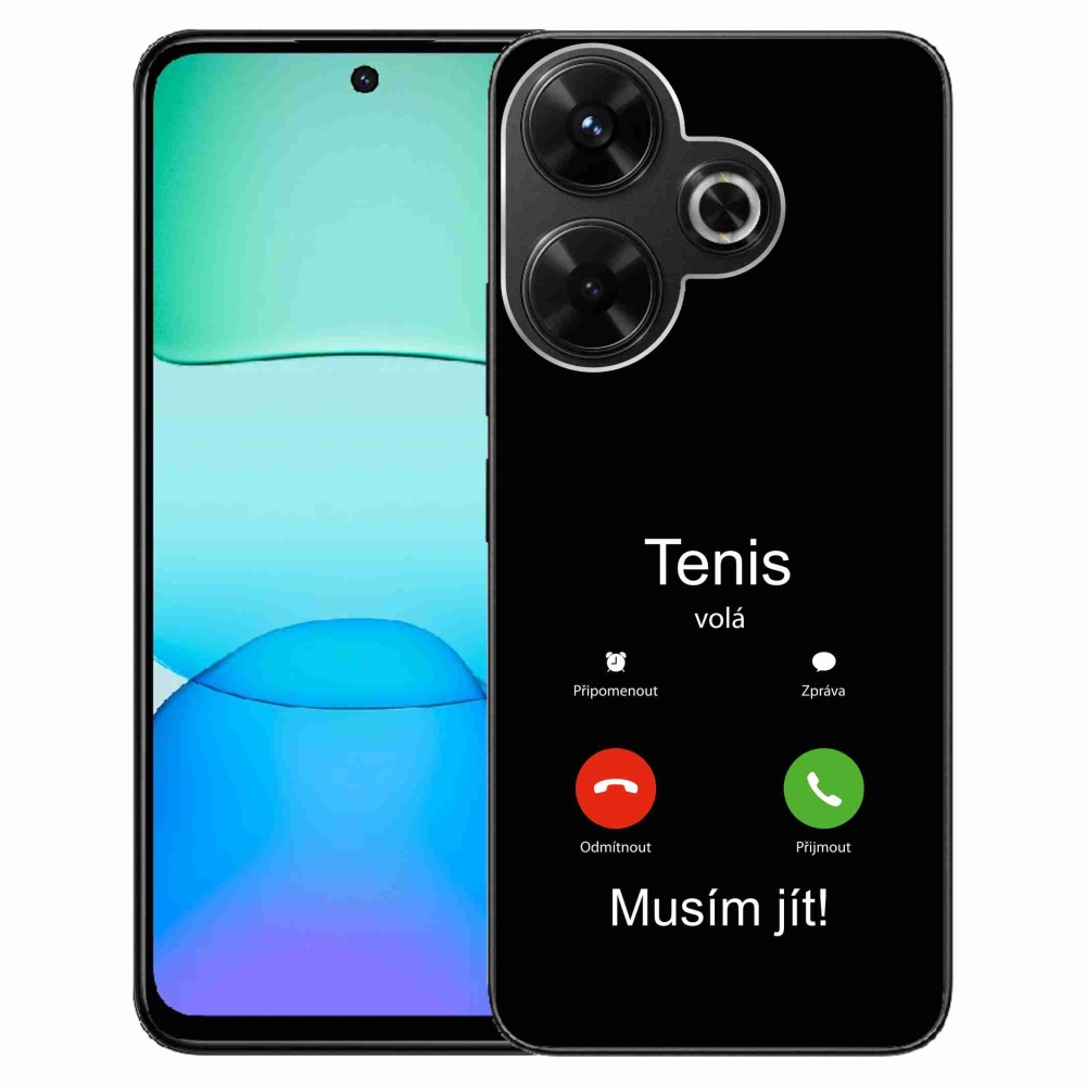 Gelový kryt mmCase na Xiaomi Redmi 13 4G/Poco M6 4G  - tenis volá černé pozadí