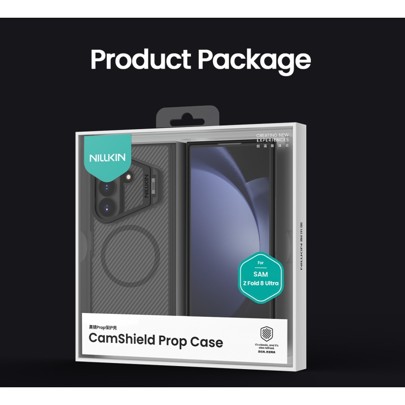 Nillkin CamShield Prop Magnetic (Transparent Lens) Zadní Kryt pro Samsung Galaxy Z Fold 8 Ultra Transparent Black