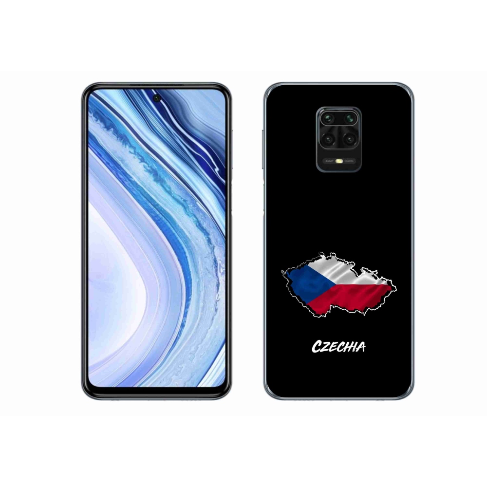 Gelový kryt mmCase na Xiaomi Redmi Note 9S - Czechia černé pozadí
