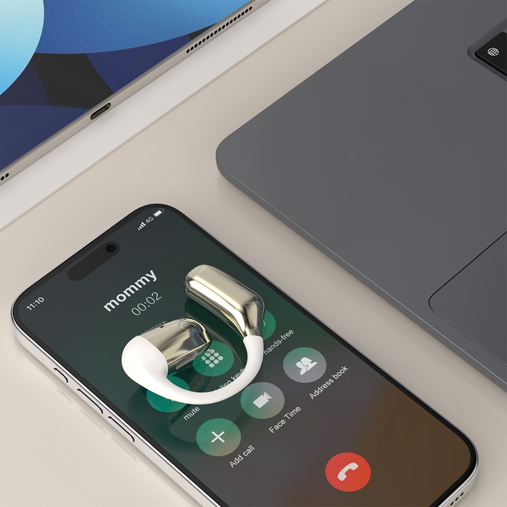 Bluetooth headset Dudao U4A OWS 5.3 na obě uši – zlatá