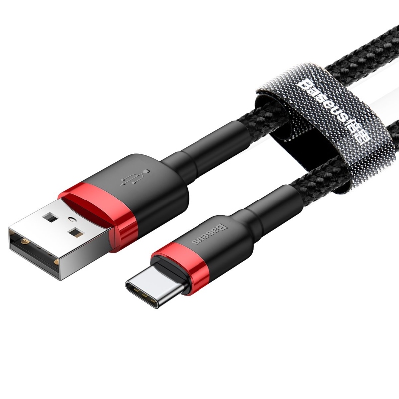 Baseus Cafule Series Datový Kabel USB-A - USB-C 2A 2m Red/Black