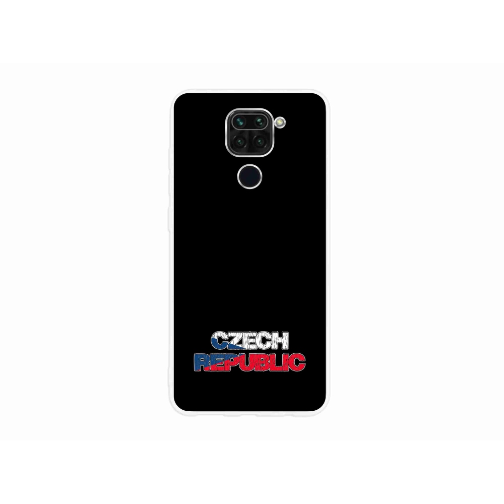 Gelový kryt mmCase na Xiaomi Redmi Note 9 - Czech Republic černé pozadí
