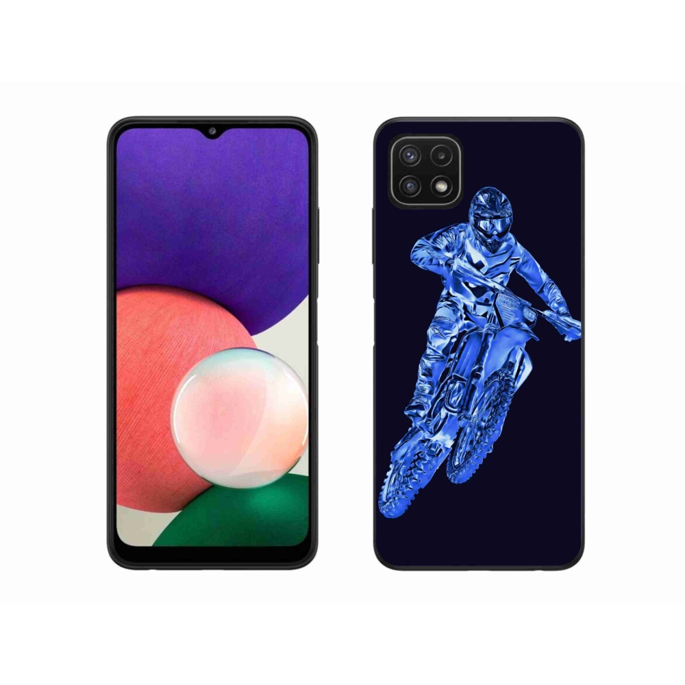 Gelový kryt mmCase na Samsung Galaxy A22 5G - motocross 1