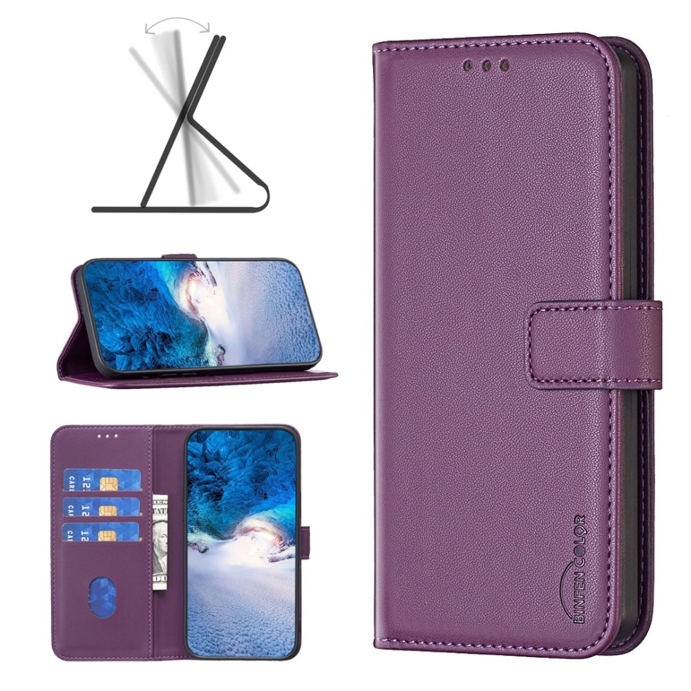 BNF knížkové pouzdro na Xiaomi Redmi Note 13 Pro 5G/Poco X6 5G - tmavěfialové