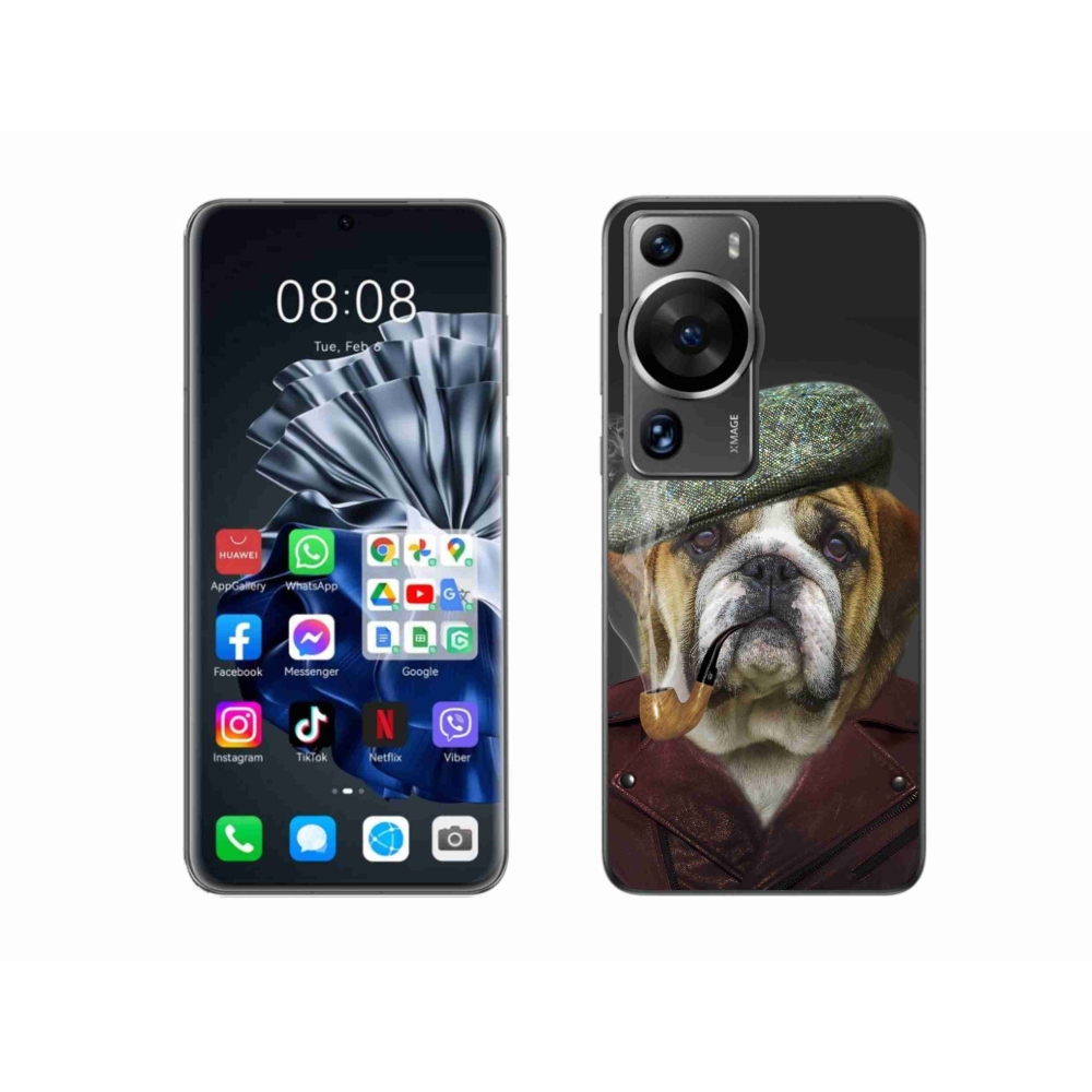 Gelový kryt mmCase na Huawei P60 Pro - pes s fajfkou