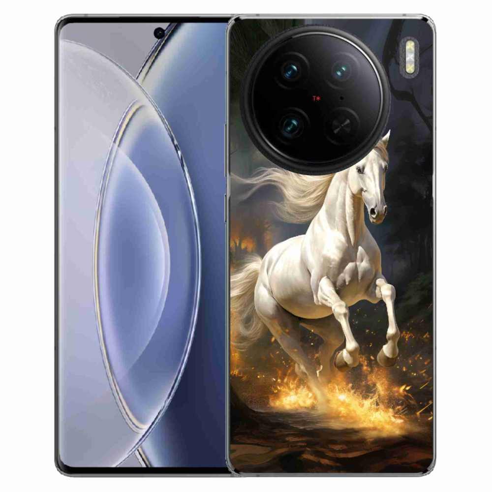 Gelový kryt mmCase na Vivo X90 Pro - bílý kůň 2