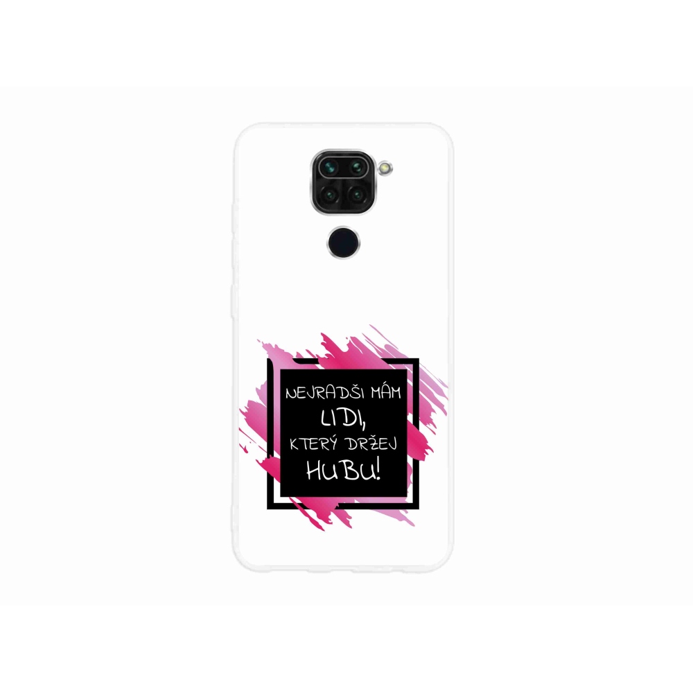 Gelový kryt mmCase na Xiaomi Redmi Note 9 - vtipný text 7 černobílé pozadí
