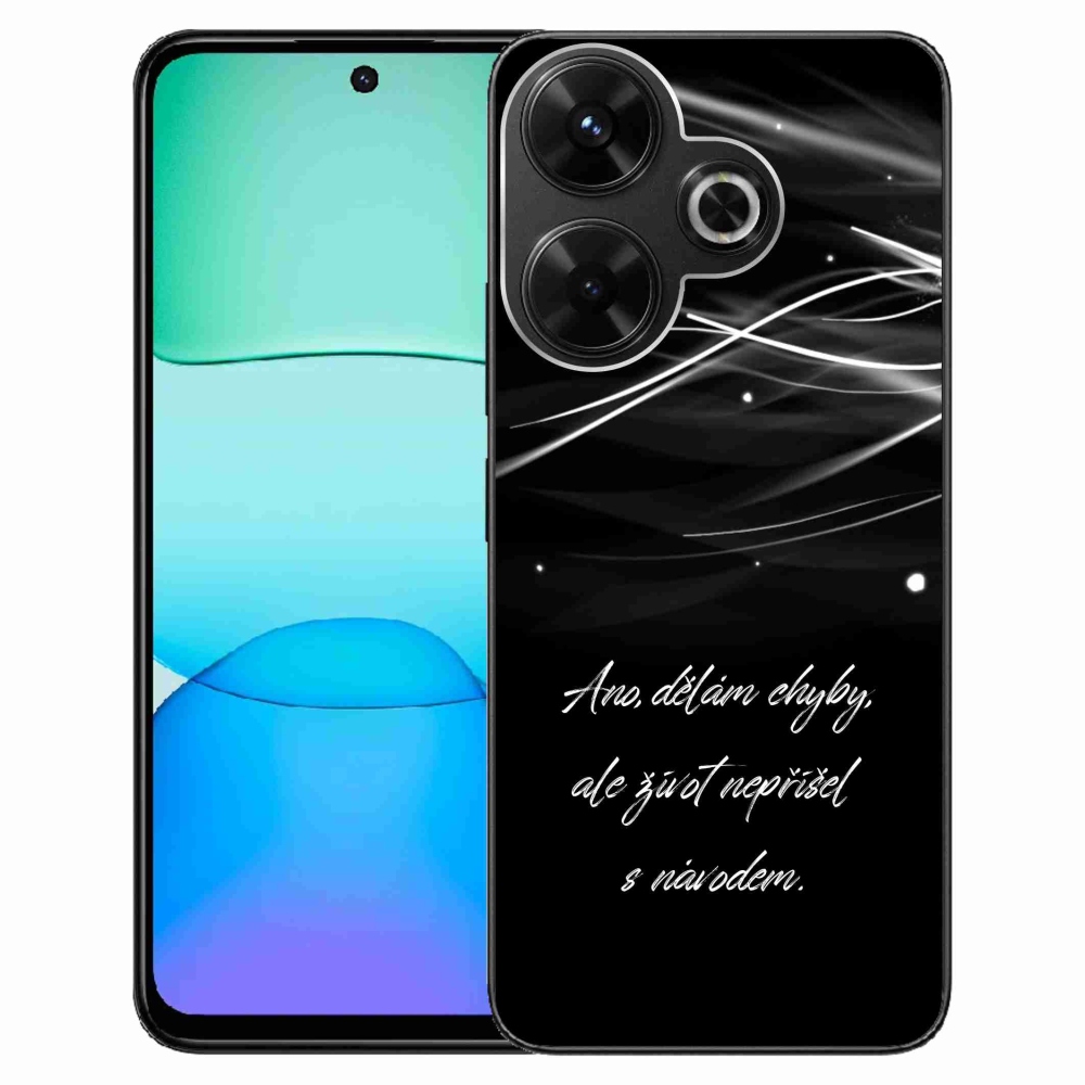 Gelový kryt mmCase na Xiaomi Redmi 13 4G/Poco M6 4G  - citát černé pozadí