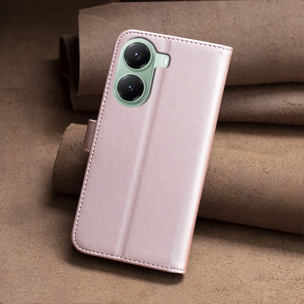 BNF knížkové pouzdro na Xiaomi Poco X7 Pro 5G - růžovozlaté