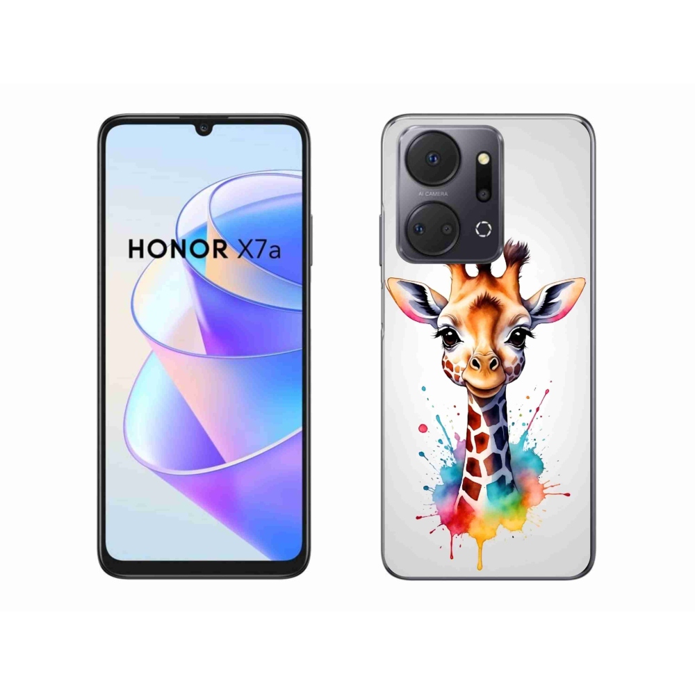 Gelový kryt mmCase na Honor X7a - žirafa 1