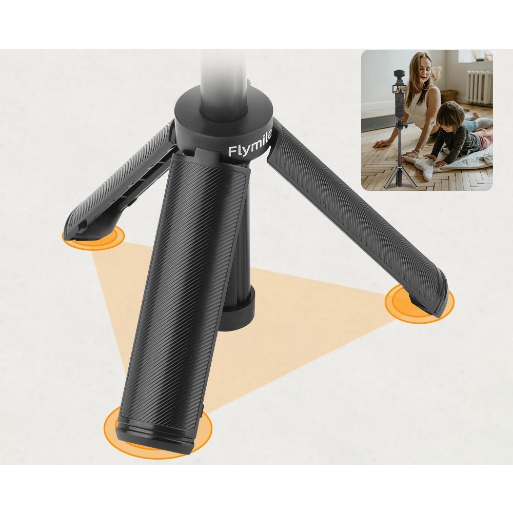 FLYMILE selfie tyč se stativem pro DJI Osmo Pocket 3, Insta360 X4, GO 3 a GO 3S