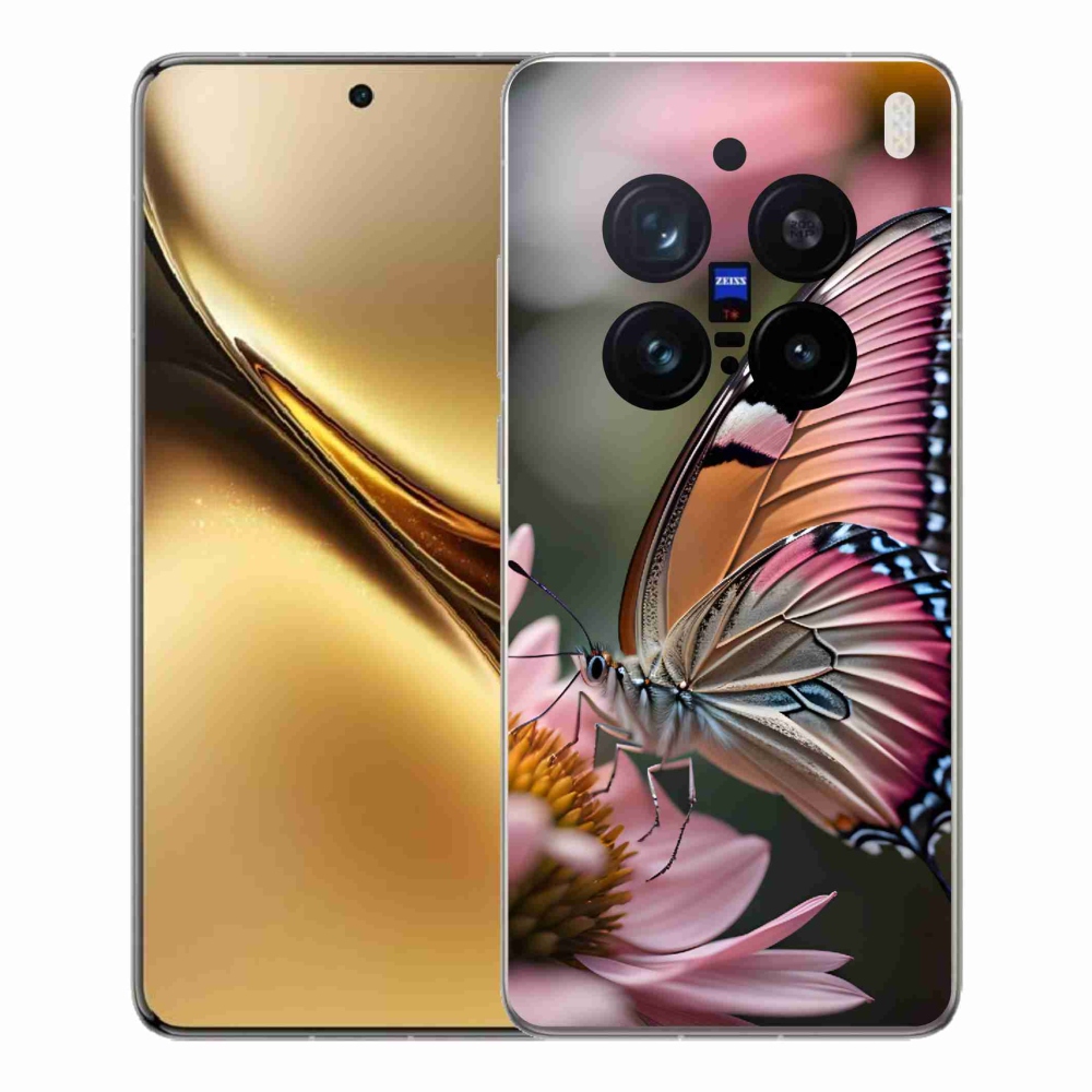 Gelový kryt mmCase na Vivo X200 Pro 5G - barevný motýl