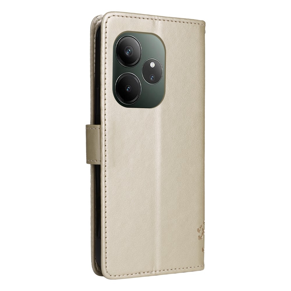 Tree knížkové pouzdro na Realme GT 6 5G/GT 6T 5G - zlaté