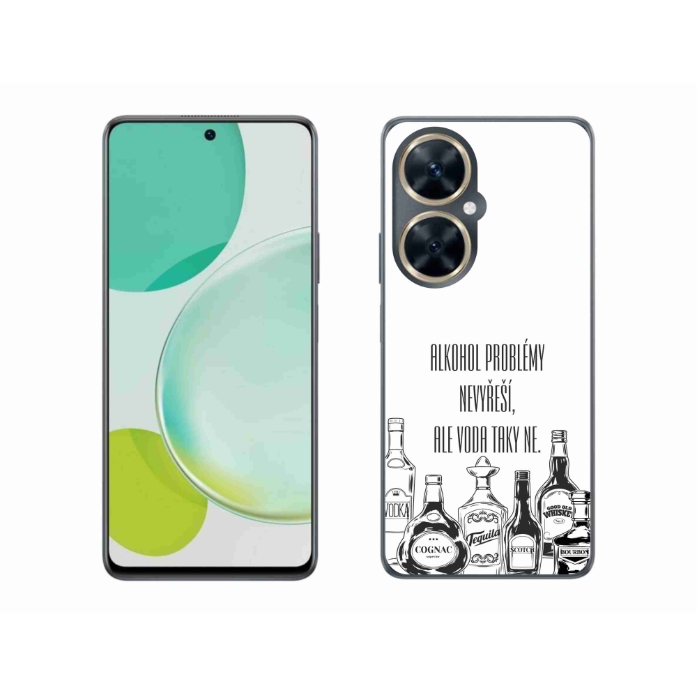 Gelový kryt mmCase na Huawei Nova 11i - vtipný text bílé pozadí