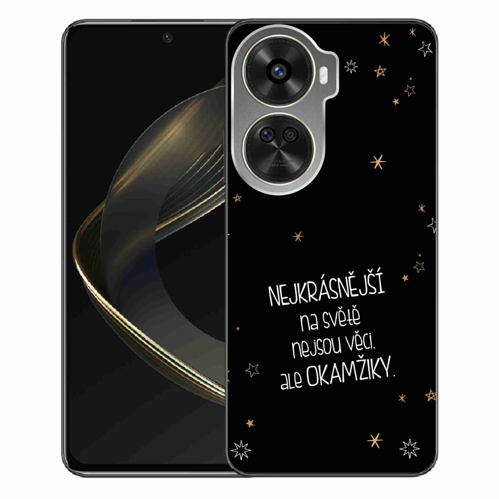 Gelový kryt mmCase na Huawei Nova 12 SE - citát 4 černé pozadí