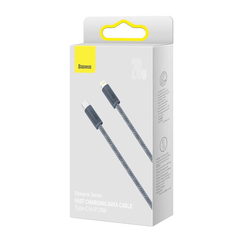 Baseus Dynamic Series Fast Charging Datový Kabel USB-C - Lighting 20W 1m Slate Gray