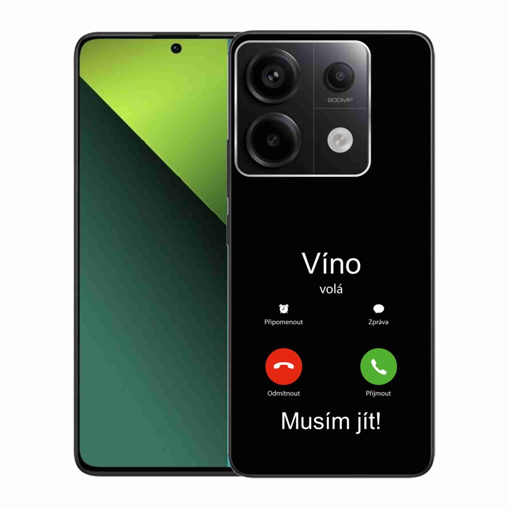 Gelový kryt mmCase na Xiaomi Redmi Note 13 Pro 5G/Poco X6 5G - víno volá černé pozadí