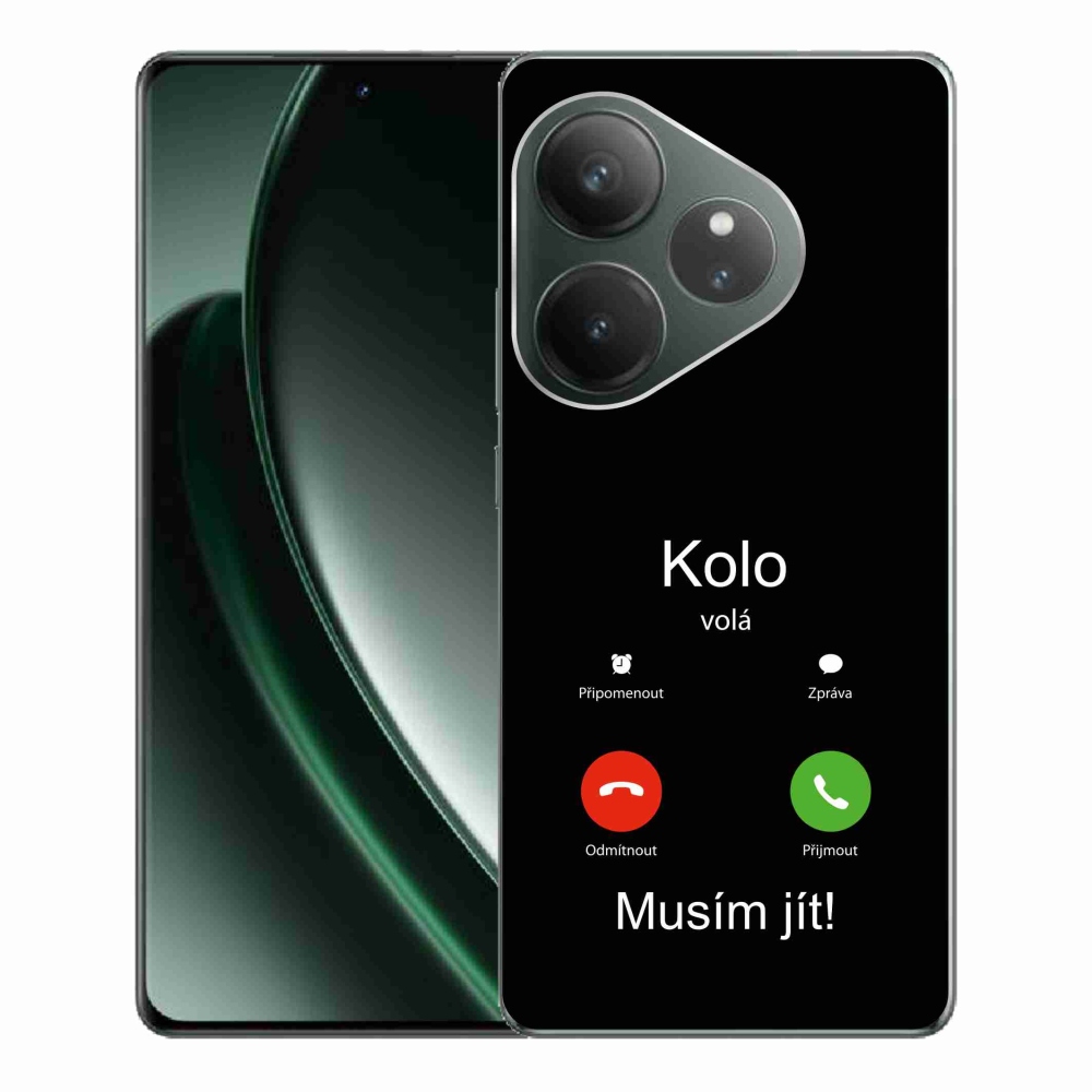 Gelový kryt mmCase na Realme GT 6 5G/GT 6T 5G - kolo volá černé pozadí
