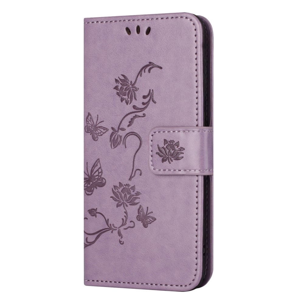 Flower knížkové pouzdro na Samsung Galaxy M15 5G - světlefialové