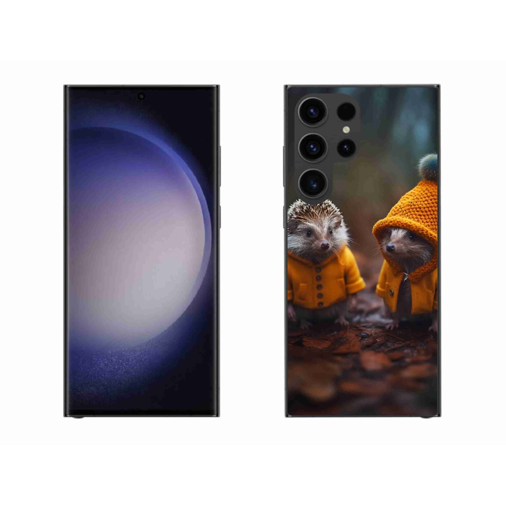 Gelový kryt mmCase na Samsung Galaxy S23 Ultra 5G - ježci