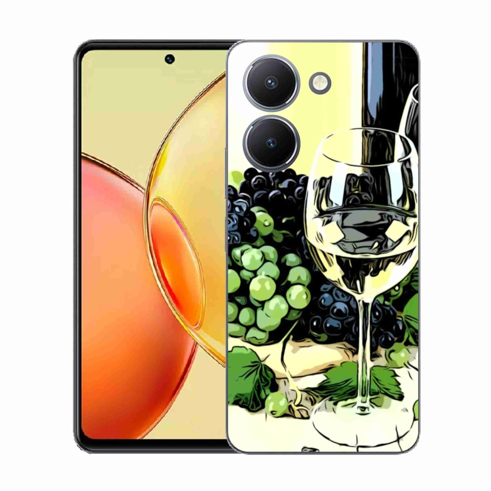 Gelový kryt mmCase na Vivo Y36 - sklenka vína